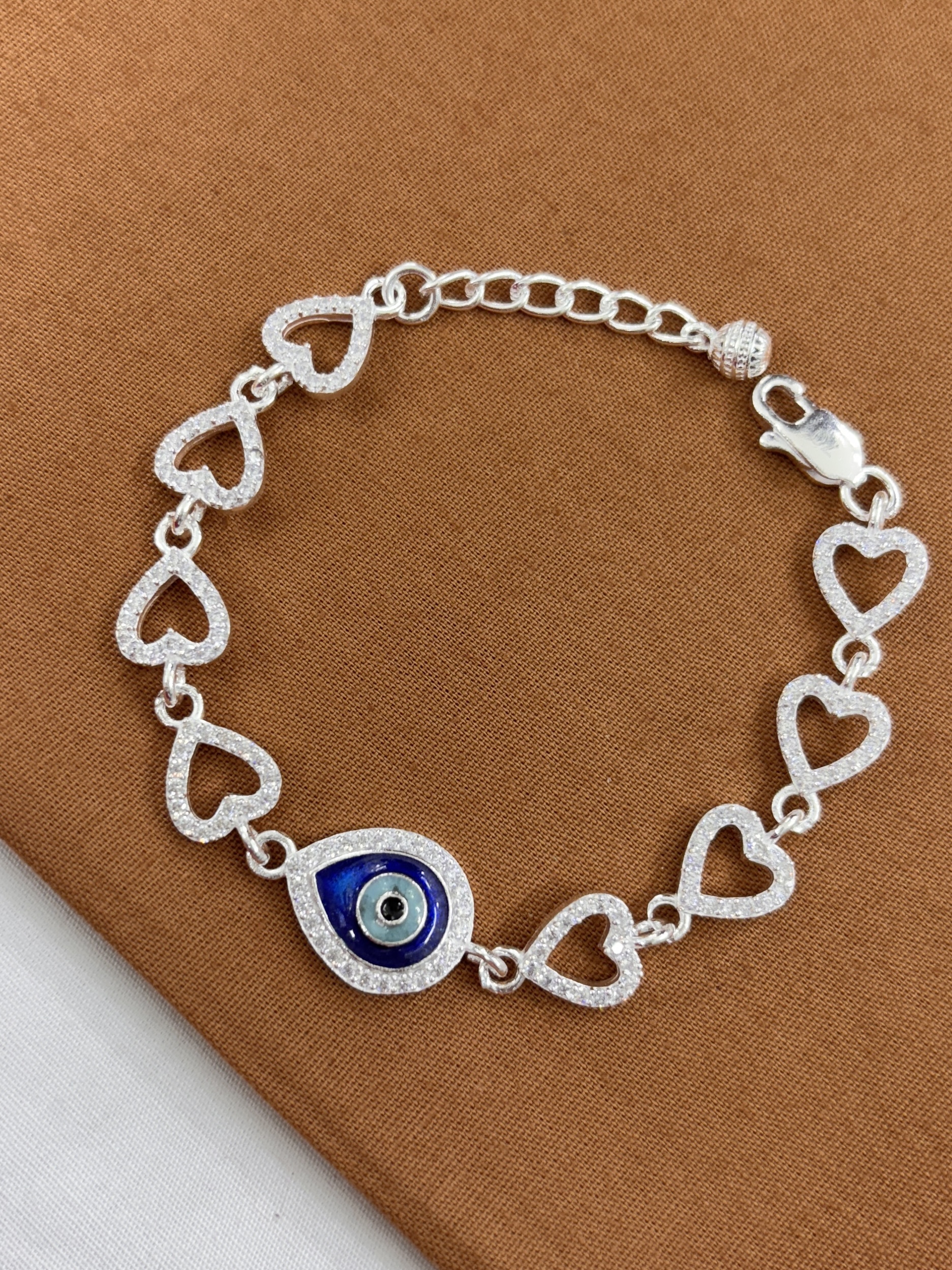 Silver bracelet with Evil eye